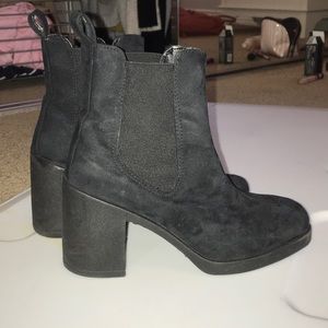 Black Topshop Heeled Boots
